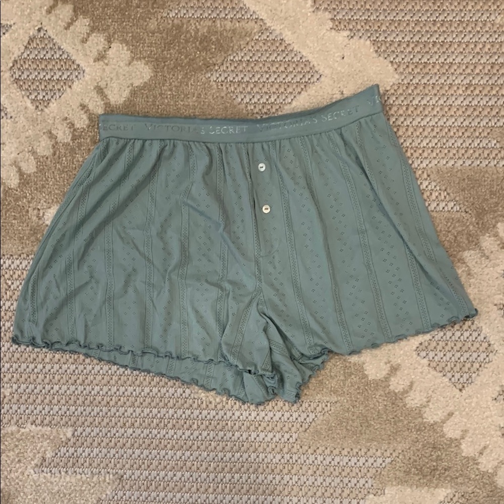 Green Victoria's Secret Intimate Shorts Pajama Bottoms